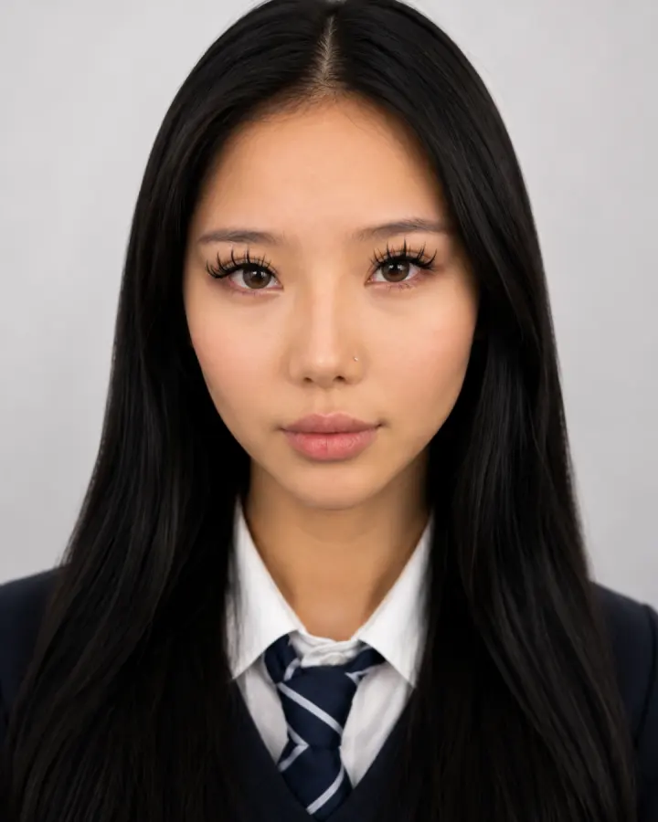 Mikado Aesthetics client wearing a spiked anime lash extension set