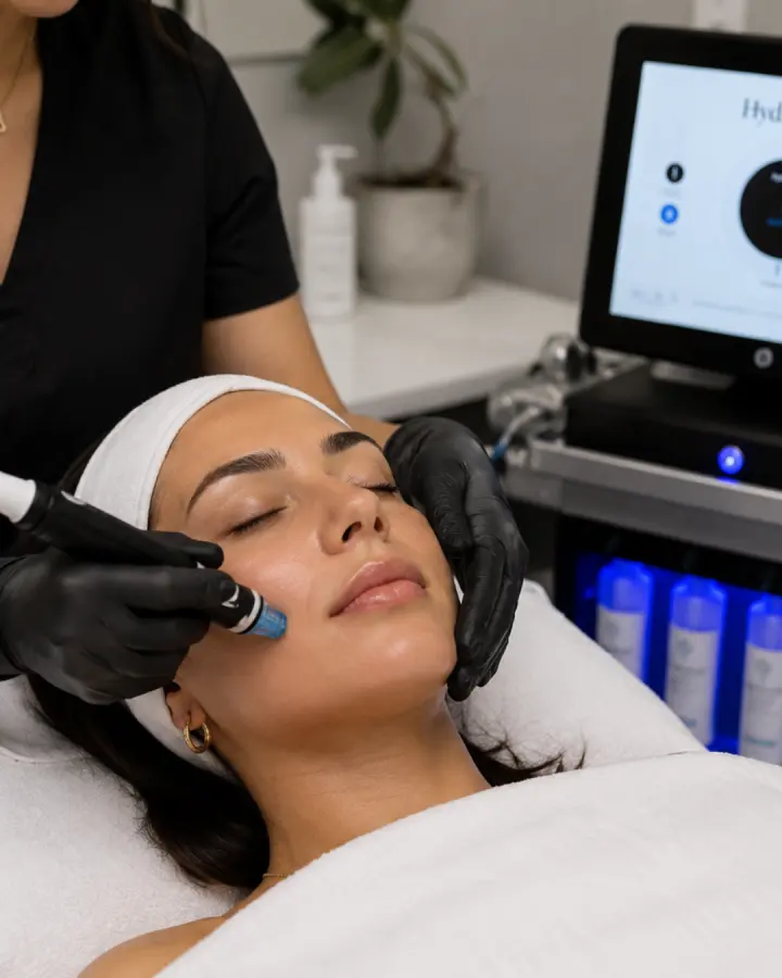 Mikado Aesthetics facial treatment in progress